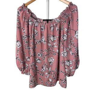 Pretty Pink Floral Blouse, size XL